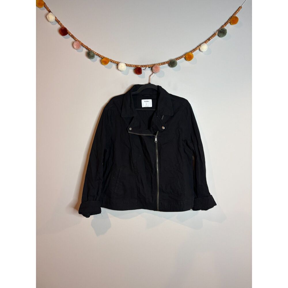 Old Navy black asymmetrical moto jacket
